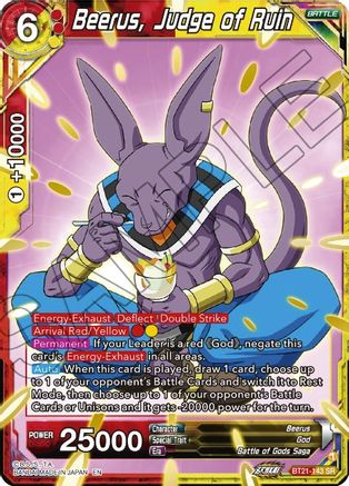 [BT21-143] Beerus, Judge of Ruin