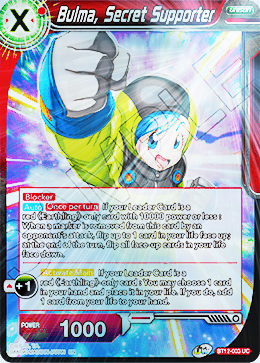 [BT12-003] Bulma, Secret Supporter (Foil)