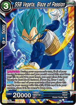 [BT10-040] SSB Vegeta, Blaze of Passion