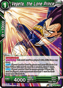 [BT10-068] Vegeta, the Lone Prince