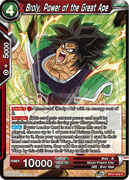 [BT11-016] Broly, Power of the Great Ape RE (Foil)