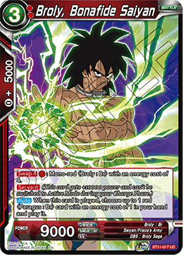 [BT11-017] Broly, Bonafide Saiyan RE (Foil)