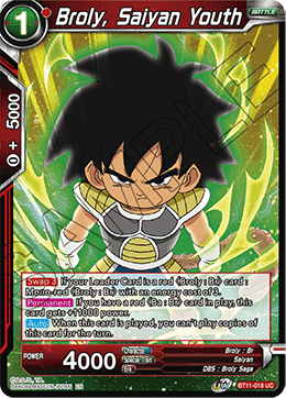 [BT11-018] Broly, Saiyan Youth RE (Foil)