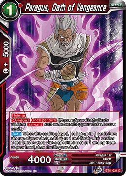 [BT11-021] Paragus, Oath of Vengeance RE (Foil)