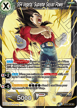 [BT11-124] SS4 Vegeta, Supreme Saiyan Power RE