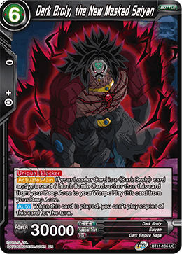 [BT11-135] Dark Broly, the New Masked Saiyan RE (Foil)