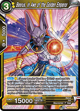 [BT12-098] Beerus, in Awe of the Golden Emperor