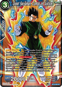 [BT14-039] Great Saiyaman, Combo of Justice