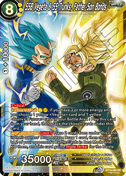 [BT16-080] SSB Vegeta & SS Trunks, Father Son Bonds