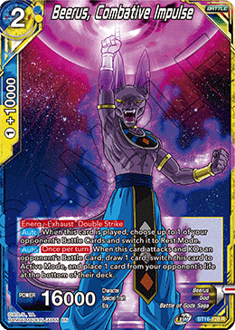 [BT16-128] Beerus, Combative Impulse (Foil)