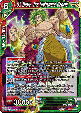 [BT22-133] SS Broly, the Nightmare Begins (Foil)