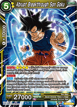 [BT4-076] Abrupt Breakthrough Son Goku