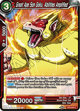 [BT8-004] Great Ape Son Goku, Abilities Amplified