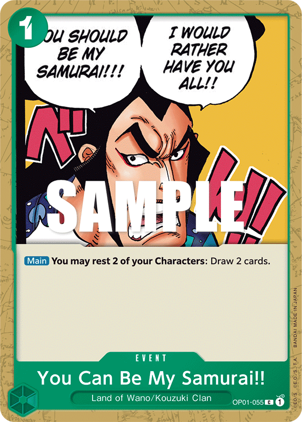 [OP01-055] You Can Be My Samurai!!