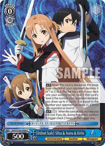 [SAO/S100-E090] <Ordinal Scale> Silica & Asuna & Kirito